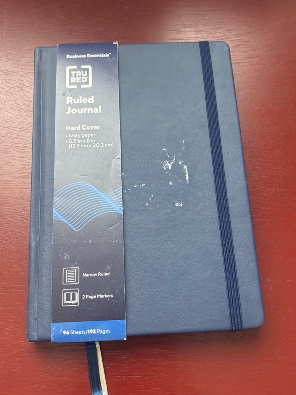 TRU RED Navy Ruled Hardcover Journal